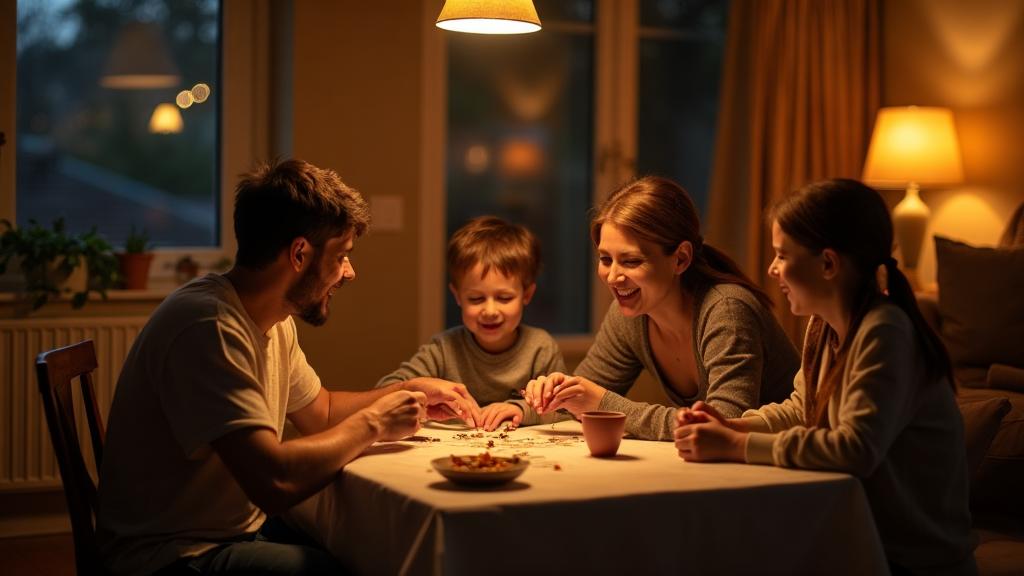 Home protected by standby generator - lights on and comfortable